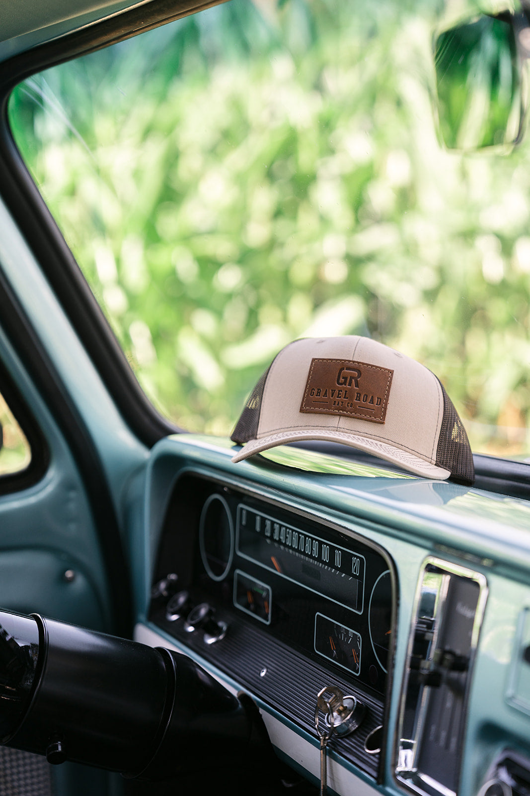 Snapback Debossed Leather Patch Hat