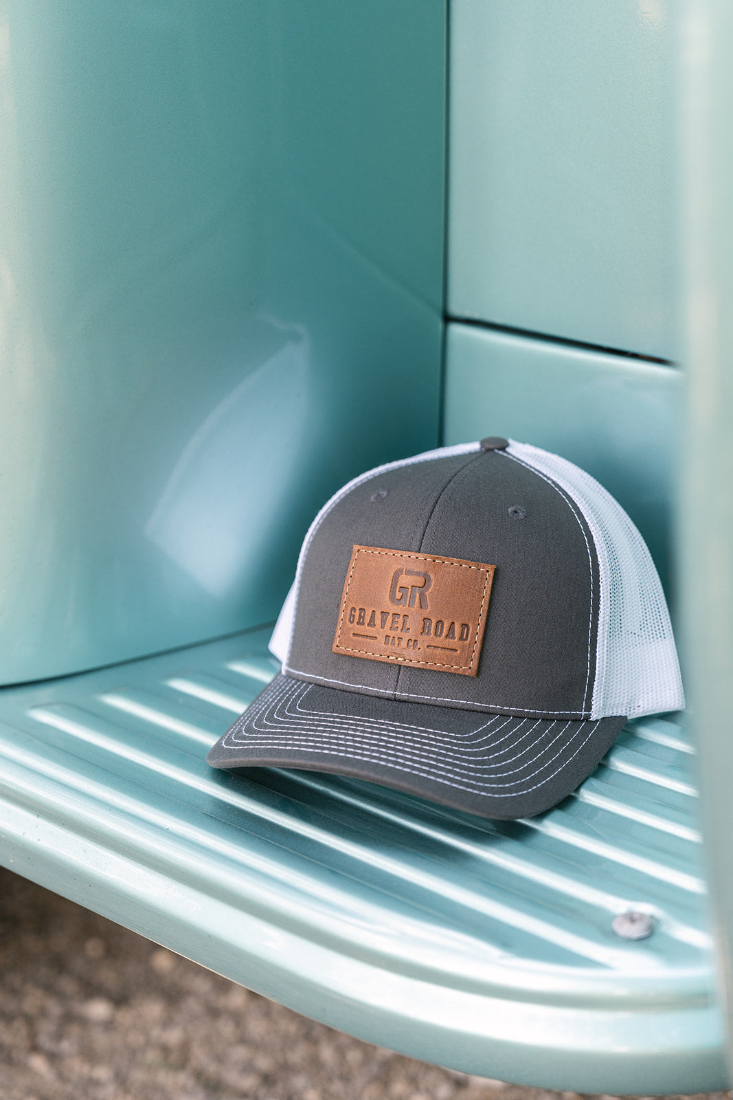 Snapback Debossed Leather Patch Hat