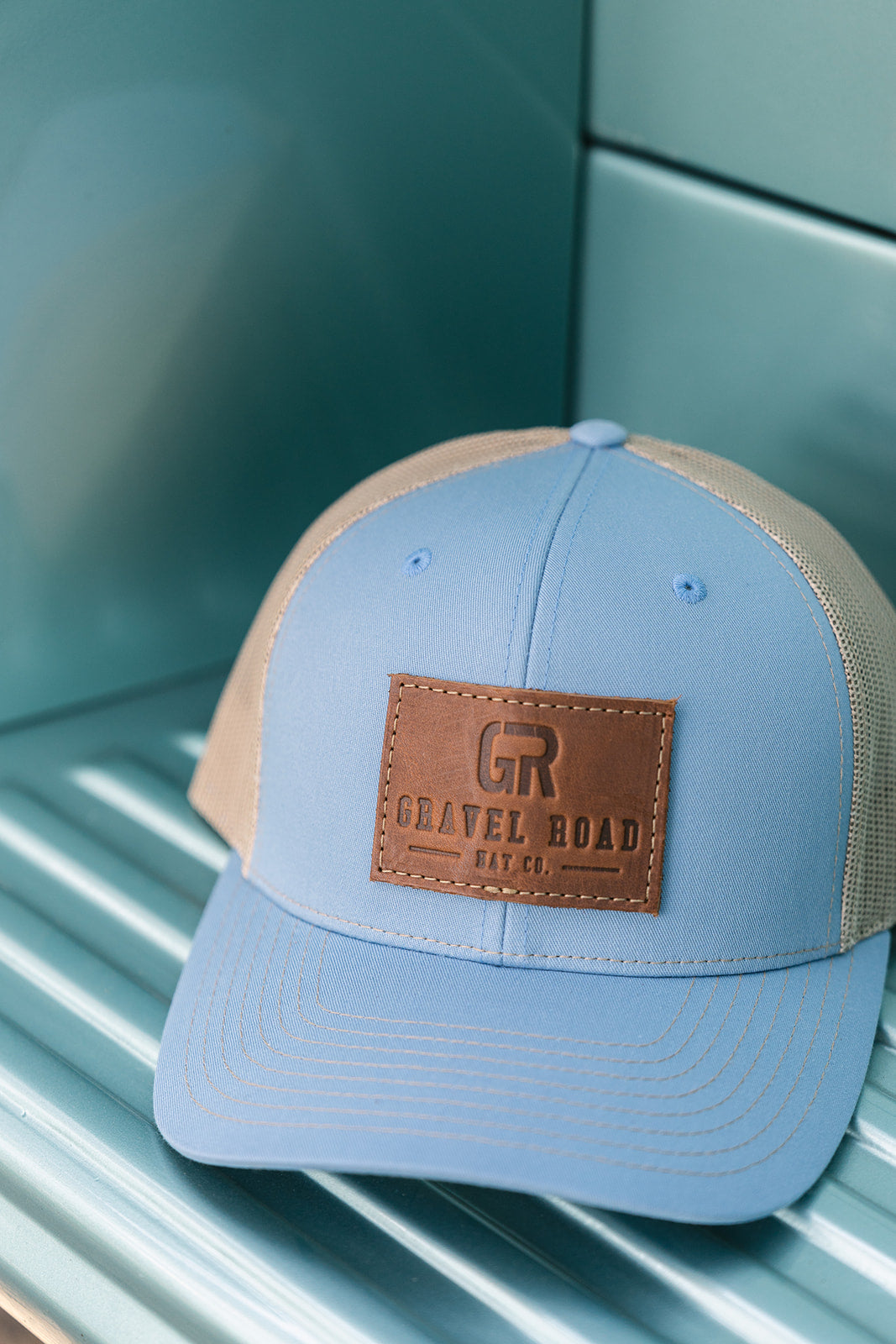 Snapback Debossed Leather Patch Hat
