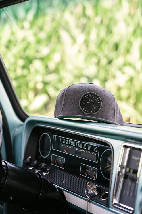 Flatbill Snapback Woven Patch Hat